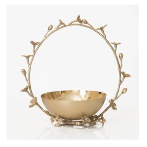 Tazón de tuerca de latón de acero inoxidable moderno de alta tendencia, ecológico, fácil de limpiar, plato de fruta de grado alimenticio para comedor, fiesta, servicio en casa - Product Image 5