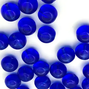 แผ่นลูกปัดเหรียญทำจากแก้วเช็กสีฟ้าเข้มสำหรับทำเครื่องประดับและทำหัตถกรรมแบบ DIY อุปกรณ์ตกแต่ง - Product Image 3