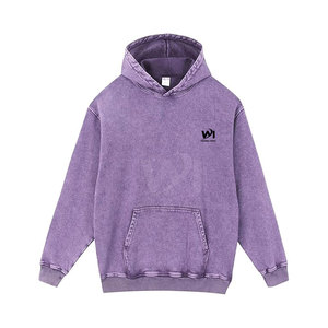 Sweat-shirts unis respirants pour hommes, style délavé, vêtements d'hiver, service OEM, faible MOQ - Product Image 1