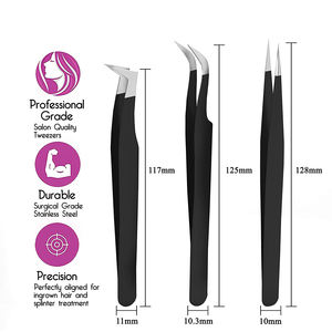 Pinzas para extensión de pestañas, herramienta de injerto de pestañas de precisión, pinzas florecientes profesionales para pestañas - Product Image 5