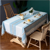 Motif à carreaux 100% coton biologique certificat GOTS salle à manger décorative ajusté ferme vente directe lin vêtements de Table populaires
