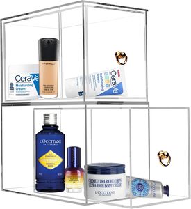 2025 hiện đại phong cách Acrylic lưu trữ tổ chức ngăn kéo sinh thái thân thiện mỹ phẩm & Kính mát trang điểm lưu trữ Giải Pháp Nhà Máy Giá - Product Image 1
