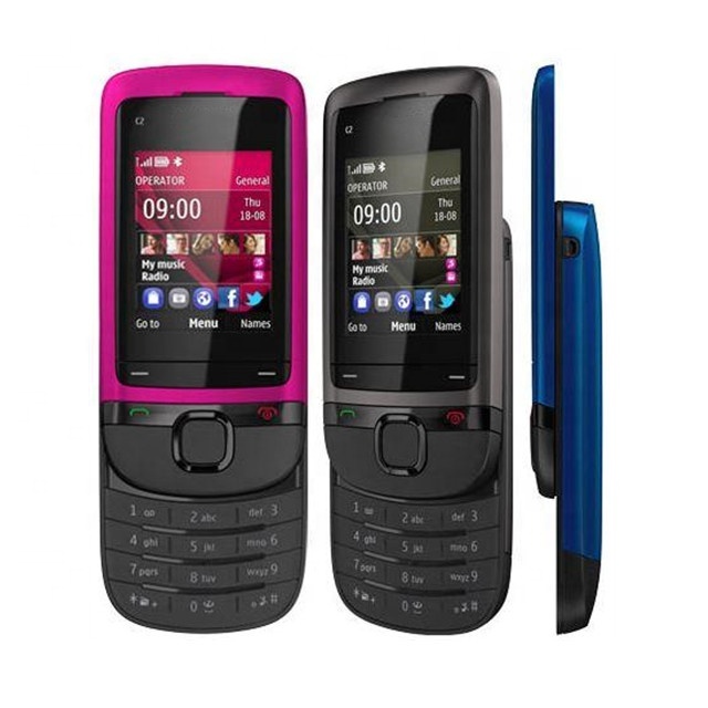 Free Shipping for NK C2-05 Super Cheap Original Wholesales Factory Unlocked Slider Classic Bar Mobile Cell Phone by Post