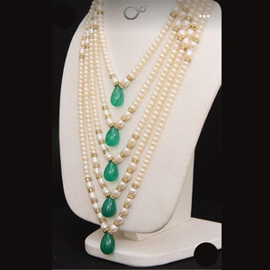 Atral-collar de piedra preciosa de 26 pulgadas, collar de 5 capas de piedras preciosas - Product Image 2