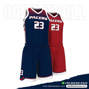 Ensemble uniforme de basket-ball réversible hommes maillot d'entraînement Shorts deux côtés équipe vêtements de sport respirant été 100% Polyester - Product Image 2