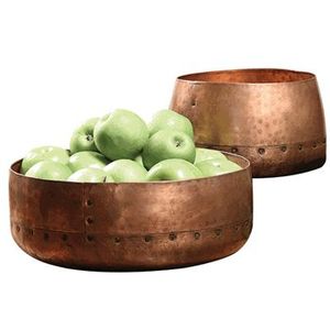 ACMI-Tazón redondo de cobre pulido de diseño simple para comida, hogar y utensilios de cocina, tazón de mezcla de metal a precio mayorista para fiestas - Product Image 1