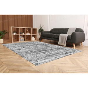 Alfombra de Bosque de Abedules, Alfombra Estampada, Alfombra Antideslizante Interior en Blanco y Negro, Alfombra de Chenilla - Product Image 5