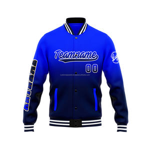 Premium Collegiate personnalisé Chenille Patch Letterman université veste MCACVJ-116 col montant avant broderie Logo 100% laine hommes - Product Image 2