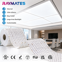 Lampu LED Lembaran Fleksibel Ultra Panjang Ultra Tipis DC24V 10M Per Gulungan, Dapat Dipotong, untuk Penerangan Meja Marmer Onyx, Iklan Komersial