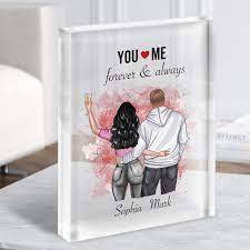 Sweat Together Gift for Him or Her Personalized Couple <b>Acrylic</b> Block Meaningful Keepsake Celebrate Your Fitness Journey Together - Product Image 3