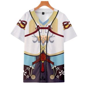 เสื้อเชิ๊ตระบายอากาศมีกระดุมพิมพ์ลายซับลิเมชันตามสั่งเครื่องแบบทีมเบสบอลสำหรับผู้ชายและผู้หญิงชุดกีฬา - Product Image 1