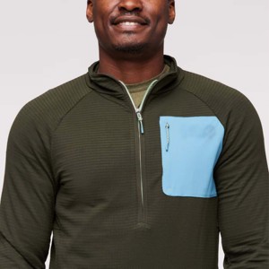 Jersey de lana con media cremallera para hombre, cómodo y transpirable, ideal para aventuras informales y al aire libre - Product Image 4