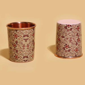 High Quality 350ml Copper <b>Tumbler</b> Enamel-Coated Pure Copper Glass Natural Pure Copper with Premium <b>Metal</b> Finish - Product Image 5