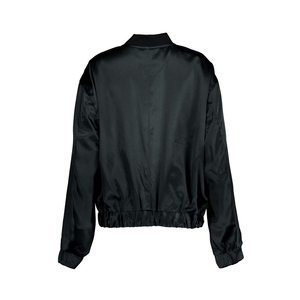 Chaquetas de bombardero de satén para mujer a la moda, prendas de vestir exteriores brillantes y ligeras suaves para ropa de calle y todos los días - Product Image 2