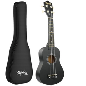 21 Inch Black Soprano Ukulele <b>Kit</b> with Wall Hanger, Bag, Strap, Picks & Method <b>Book</b> | Midex UKX-901BK - Product Image 3