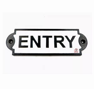 Hierro fundido Interior Apartamento Casa Habitación Puerta Señal Montado en la pared "ENTRADA" Placa de puerta de hotel Placas 150x50mm - Product Image 2