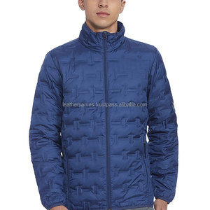 Chaqueta acolchada de burbujas para hombre con logotipo personalizado, chaqueta cálida de invierno urbana con logotipo frontal, chaqueta de moda para hombre - Product Image 1