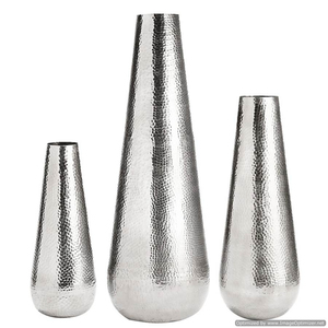 Nouveaux vases incroyables en gros couleur argent ensemble de 2 tailles et formes personnalisées et gravés personnalisés disponibles au prix le plus bas - Product Image 5