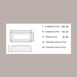 Tapa de bandeja Medoro rectangular desechable de 10 piezas 15x35 cm Alcas - Product Image 4