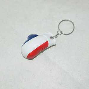 Porte-clés promotionnel en cuir PU personnalisé Mini gant de boxe en forme de cercle avec logo imprimé Mini balle porte-clés dans des couleurs personnalisées - Product Image 3