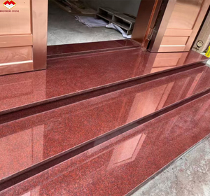 Dalles de granit rouge d'Inde de l'usine de Yunfu, finition polie haute brillance, pour panneaux muraux, sols, cadres de portes et design de marches - Product Image 4