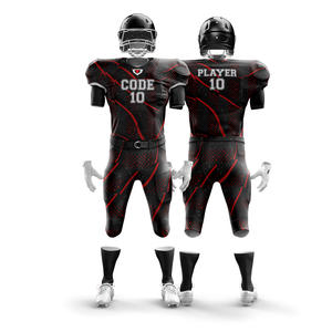 Venta al por mayor de uniformes de fútbol americano con logotipo personalizado uniformes transpirables de talla grande para niños manga corta nombre Número precio bajo - Product Image 1