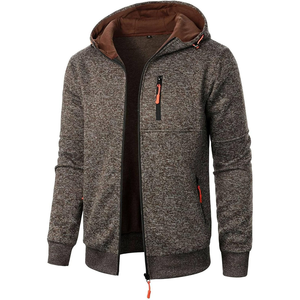 Sudadera con Capucha y Cremallera para Hombre de Alta Calidad, 100% Algodón, Color Sólido de Invierno, Colores y Tallas Personalizables OEM, Entrega Rápida, Venta al por Mayor - Product Image 2