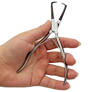 Alicates de eliminación de microcuentas de acero inoxidable de 5,5 pulgadas, Kit de microlink curvo para extensión de cabello humano, alicates para extensiones de cabello - Product Image 1