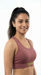 Sujetador Deportivo de Alta Sujeción para Mujer, Color Rosa Taupe, Sin Costuras, Compresión, Gimnasio, Fitness, Yoga, Ropa Deportiva, Sujetador Personalizado OEM - Product Image 4