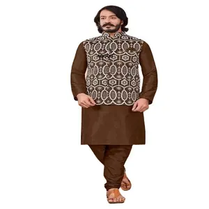 Alta Qualidade Homens Indianos Em Linha Reta Tamanho Livre Kurta Pijama Ethnic Clothing Kurta Pijama De Moda De Fornecedor Indiano