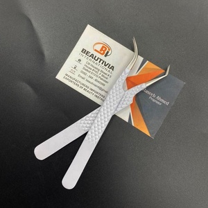 Pinzas profesionales de Extensión de pestañas de acero sostenible con revestimiento blanco de alta calidad, etiqueta privada personalizada con punta puntiaguda - Product Image 4