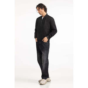 Vestes décontractées streetwear automne-printemps coupe classique avec col montant et fermeture éclair MN-JKT-WS24-301 finition enduite taille XL - Product Image 2