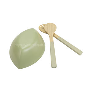 Juego de cuenco de bambú hecho a mano con utensilio plegable, cuenco ovalado en espiral/hilado, accesorios, utensilios de cocina al por mayor de Vietnam - Product Image 6