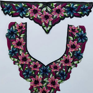 ชุดเดรสลูกไม้ปักคอผ้าตาข่ายสำหรับเจ้าสาวชุดเดรสงานปาร์ตี้สไตล์ชนเผ่าสำหรับตกแต่งเสื้อผ้า - Product Image 1