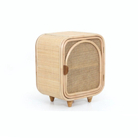 Mini armoire en rotin, table d'appoint en bois naturel, meubles classiques pour salon, vente en gros, artisanat vietnamien Viettime