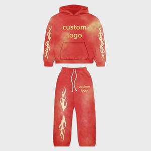 ชุดวอร์มมีซิปสำหรับผู้ชายชุดวอร์มกางเกงขาบานและมีฮู้ดชุดวอร์มขายส่งชุดวอร์มสำหรับผู้ชาย - Product Image 1