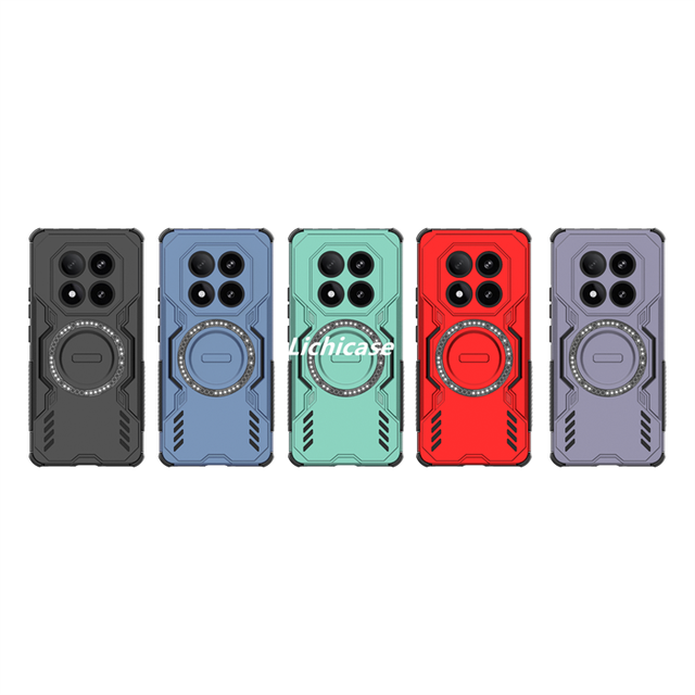 Lichicase Hot Selling Durable TPU PC Magnetic Suction Back Cover for Xiaomi Redmi Note 14 Pro Plus 5G Phone Case