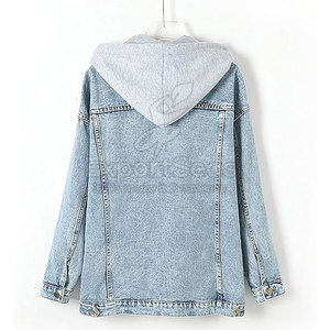 Vêtements décontractés, veste en jean à capuche pour femmes, veste en jean confortable pour femmes, meilleure veste en jean pour femmes à la mode - Product Image 4