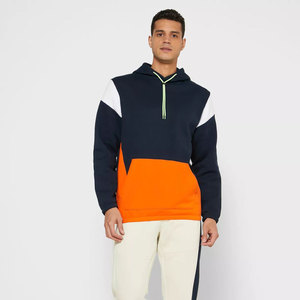Sudadera con Capucha de Algodón 100% con Paneles de Color en Contraste para Hombre, Logotipo Personalizado, Ropa Urbana OEM, Invierno, Venta al Por Mayor - Product Image 1