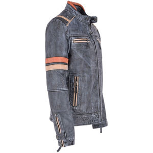 Urbangazer Industries Men's Fashion Leather <b>Jacket</b> Durable Full Sleeves Stand Collar Hooded Letterman Embroidery Zipper Closure - Product Image 3