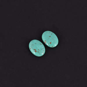 Lot en gros de cabochons ovales turquoise, pierres précieuses en vrac pour la fabrication de bijoux, boucles d'oreilles - Product Image 2