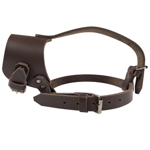 Bozal de perro de cuero genuino 100% de lujo del fabricante personalizado Material de cuero antimordeduras bozal de perro - Product Image 6