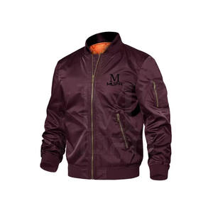 Chaqueta de bombardero de lona transpirable con estilo y peso ligero de calidad premium para hombre, cuello levantado, estilo callejero más vendido para invierno - Product Image 1