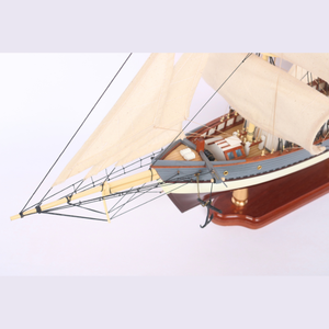 Gia Nhien Modèle de bateau en bois sur mesure TRE KRONOR STOCKHOLM haute qualité sculpté bois métal bateau artisanat - Product Image 3