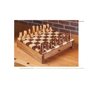 Juego de mesa de Ajedrez de madera hecho a mano con diseño único Drawl para todas las estaciones para niños - Product Image 1