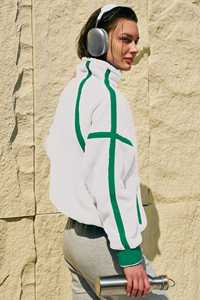 Sudadera Casual de Felpa para Mujer, Otoño Invierno, ODM, Blanca, Cierre Corto con Cremallera, Mangas Largas, Diseño Suave, Cálido y Transpirable 2026 - Product Image 6