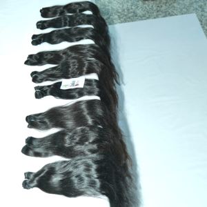 การต่อผมมนุษย์แบบไม่ผ่านกระบวนการผมธรรมชาติมัดเป็นลอนสองชั้น - Product Image 6