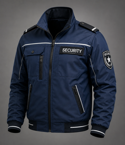 Veste de sécurité pour homme, uniforme de travail à rayures réfléchissantes, veste de patrouille zippée, patch personnalisé, printemps - Product Image 1