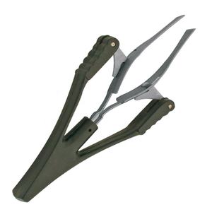 Pinzas Profesionales Automáticas para Cejas de Acero Inoxidable con Punta Inclinada, Mango de Plástico Negro Reutilizable, Herramienta Duradera para el Cuidado de la Belleza - Product Image 1