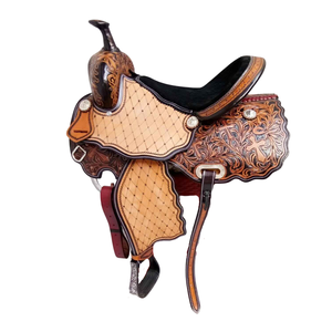 Selle de corde en cuir véritable faite à la main |   Selle de course Western Roper Ranch |   Selle d'équitation artisanale |   Vente en gros - Product Image 1